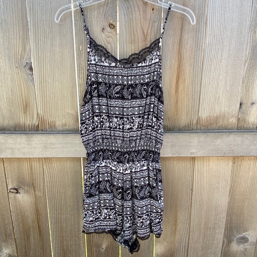 Adorable Cisono Lace Edged Romper